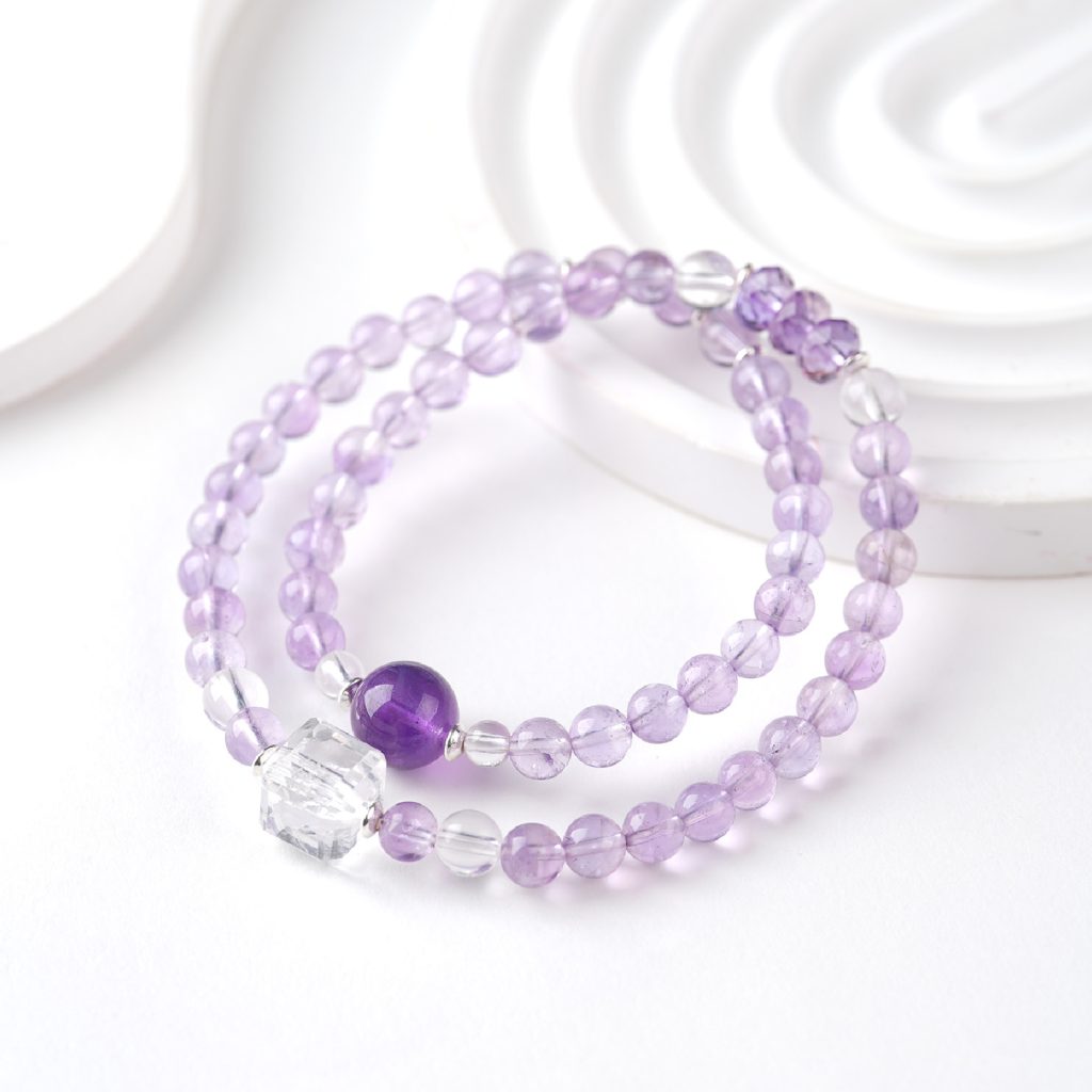 Violet Light | Double-Wrap Amethyst Bracelet